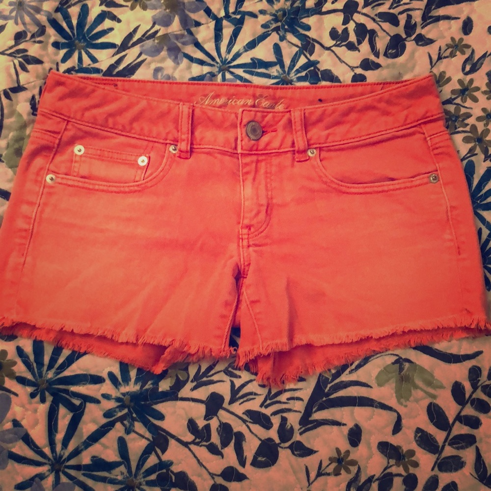 Coral AE Denim Shorts